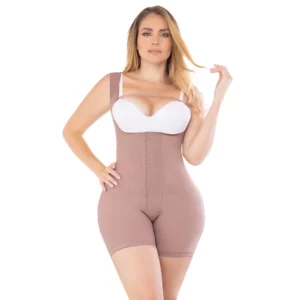 Faja de alta compresión media pierna con cubrimiento de espalda