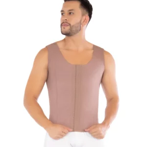 Faja chaleco postquirúrgico con compresión alta en abdomen, pecho y espalda