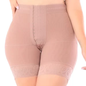 Panty faja moldeadora de alta compresión y realce de glúteos a media pierna